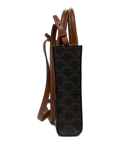 CELINE（セリーヌ）CELINE (セリーヌ) ミニバーティカルカバ2WAYバッグ ブラウンの古着・服飾アイテム
