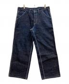 SAMURAI JEANSサムライジーンズ）の古着「ヒッコリーペインターパンツ」｜インディゴ