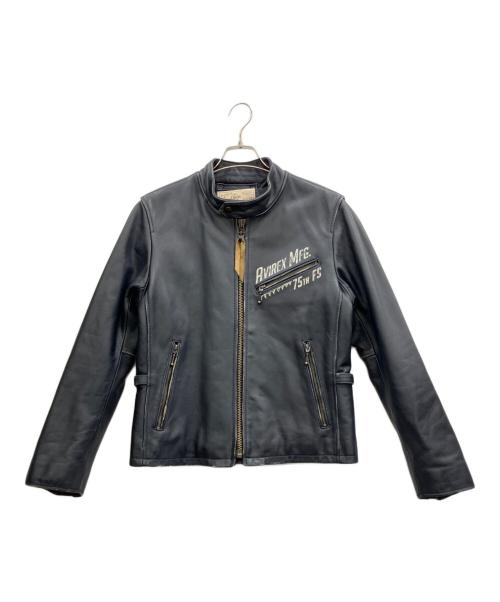 AVIREX（アヴィレックス）AVIREX (アヴィレックス) COW SINGLE RIDERS ネイビー サイズ:Mの古着・服飾アイテム