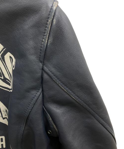 AVIREX（アヴィレックス）AVIREX (アヴィレックス) COW SINGLE RIDERS ネイビー サイズ:Mの古着・服飾アイテム
