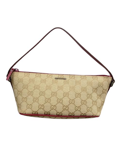 GUCCI（グッチ）GUCCI (グッチ) ハンドポーチ ベージュの古着・服飾アイテム
