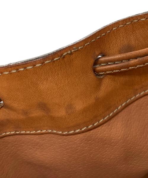 CELINE（セリーヌ）CELINE (セリーヌ) マカダムトリオンフ巾着ショルダーバッグ ブラウンの古着・服飾アイテム