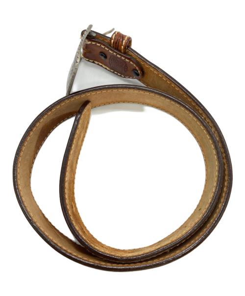 TONY LAMA（トニーラマ）TONY LAMA (トニーラマ) カービングレザーベルト ブラウン サイズ:80-95の古着・服飾アイテム