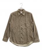 C.P COMPANYシーピーカンパニー）の古着「ウールチェックシャツ」｜ブラウン