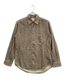 C.P COMPANY（シーピーカンパニー）の古着「ウールチェックシャツ」｜ブラウン