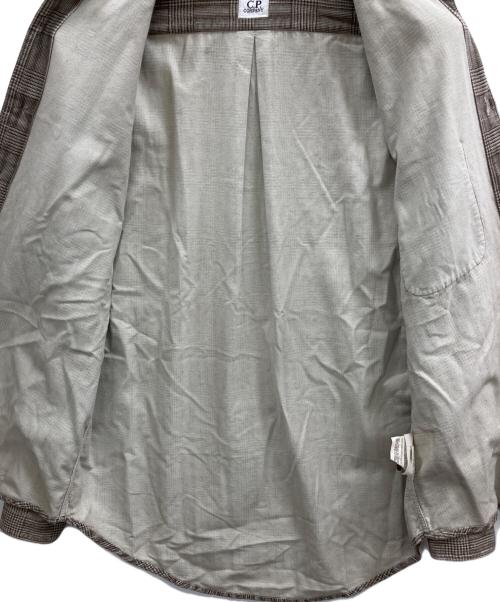 C.P COMPANY（シーピーカンパニー）C.P COMPANY (シーピーカンパニー) ウールチェックシャツ ブラウン サイズ:2の古着・服飾アイテム