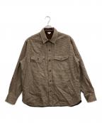 CARUSO×UNITED ARROWS & SONSカルーゾ×ユナイテッドアローズ＆サンズ）の古着「別注ウールチェックシャツ」｜ブラウン
