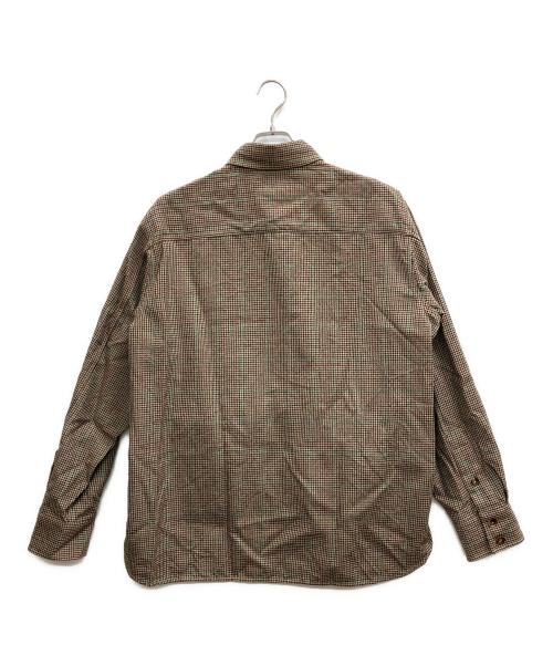 CARUSO（カルーゾ）CARUSO (カルーゾ) UNITED ARROWS & SONS (ユナイテッドアローズ＆サンズ) 別注ウールチェックシャツ ブラウン サイズ:2の古着・服飾アイテム