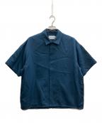 Graphpaperグラフペーパー）の古着「RESIN WOOL COACH SHIRTS」｜ネイビー