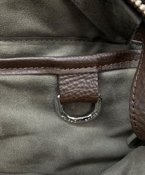 PELLE MORBIDA（ペッレモルビダ）PELLE MORBIDA (ペッレモルビダ) スウェード切り替えレザートートバッグ ブラウン×カーキの古着・服飾アイテム