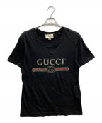 ）の古着「ロゴ ウォッシュドTシャツ」｜ブラック