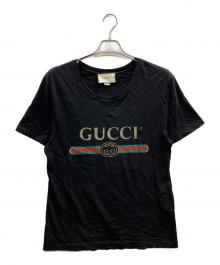 GUCCI（グッチ）の古着「ロゴ ウォッシュドTシャツ」｜ブラック