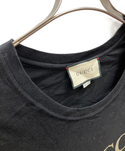 GUCCI（グッチ）GUCCI (グッチ) ロゴ ウォッシュドTシャツ ブラック サイズ:XSの古着・服飾アイテム