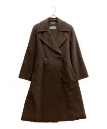 MaxMara（マックスマーラ）の古着「ウールアンゴラトレンチコート」｜ブラウン