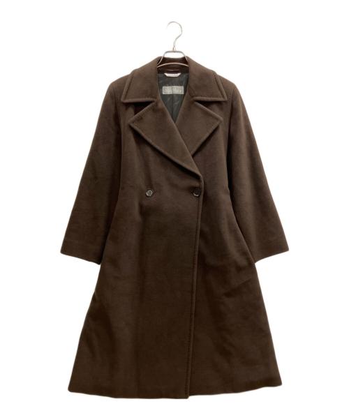 MaxMara（マックスマーラ）MaxMara (マックスマーラ) ウールアンゴラトレンチコート ブラウン サイズ:40の古着・服飾アイテム