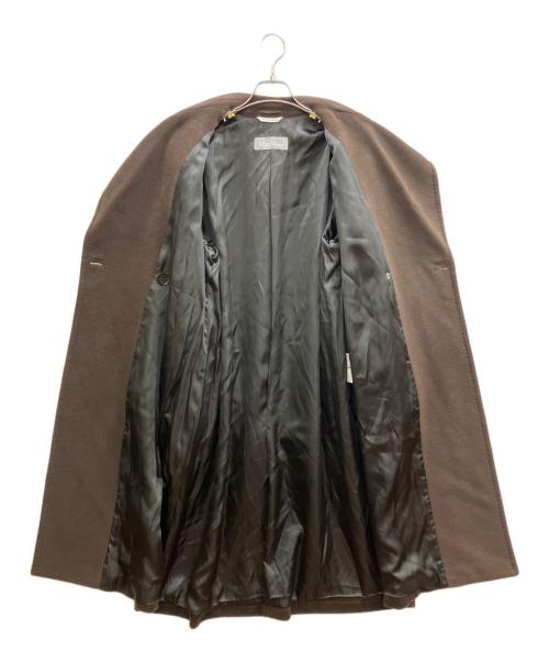 MaxMara（マックスマーラ）MaxMara (マックスマーラ) ウールアンゴラトレンチコート ブラウン サイズ:40の古着・服飾アイテム