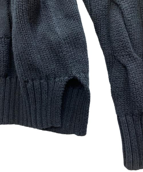 POLO RALPH LAUREN（ポロ・ラルフローレン）POLO RALPH LAUREN (ポロ・ラルフローレン) ケーブルドライバーズニット ブラック サイズ:Lの古着・服飾アイテム