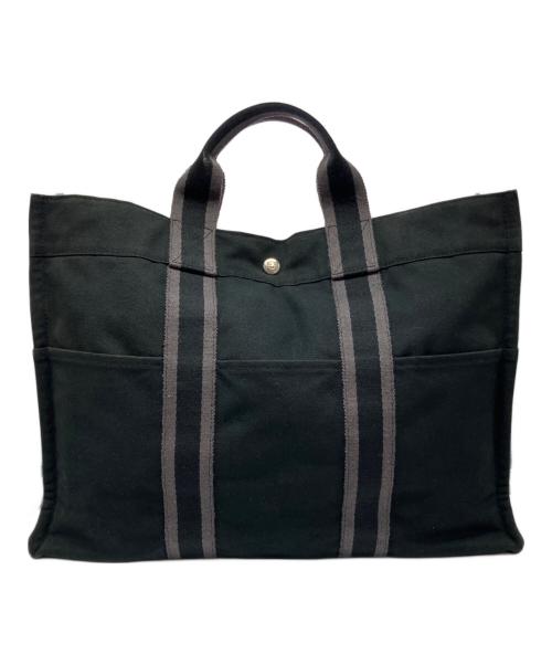 HERMES（エルメス）HERMES (エルメス) フルートゥMMトートバッグ ブラックの古着・服飾アイテム
