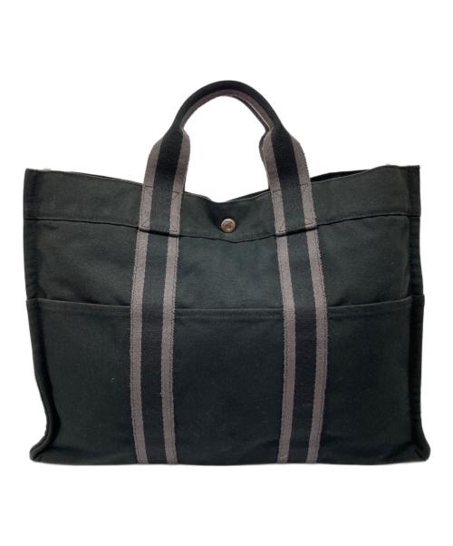 HERMES（エルメス）HERMES (エルメス) フルートゥMMトートバッグ ブラックの古着・服飾アイテム
