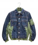 sacai×A.P.C.サカイ×アーペーセー）の古着「EIMI DENIM JACKET」｜カーキ×インディゴ
