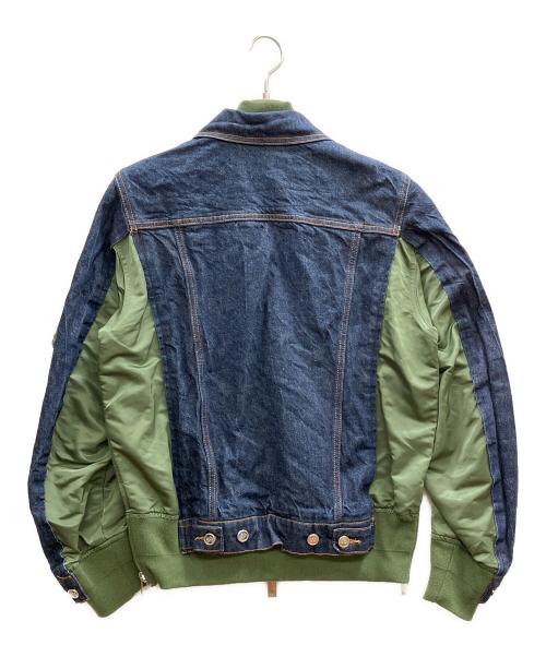sacai（サカイ）sacai (サカイ) A.P.C. (アーペーセー) EIMI DENIM JACKET カーキ×インディゴ サイズ:XXSの古着・服飾アイテム