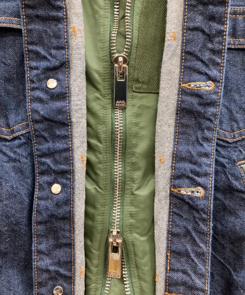sacai（サカイ）sacai (サカイ) A.P.C. (アーペーセー) EIMI DENIM JACKET カーキ×インディゴ サイズ:XXSの古着・服飾アイテム