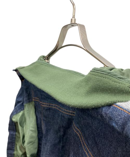 sacai（サカイ）sacai (サカイ) A.P.C. (アーペーセー) EIMI DENIM JACKET カーキ×インディゴ サイズ:XXSの古着・服飾アイテム