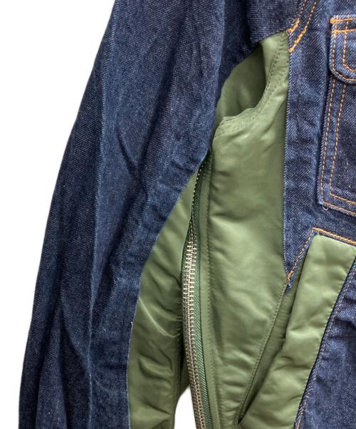 sacai（サカイ）sacai (サカイ) A.P.C. (アーペーセー) EIMI DENIM JACKET カーキ×インディゴ サイズ:XXSの古着・服飾アイテム