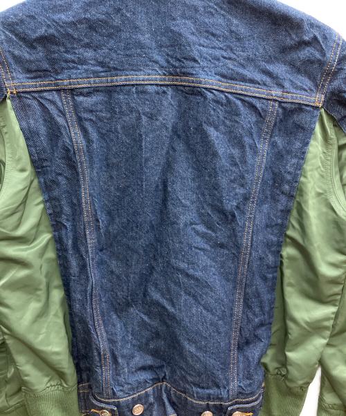 sacai（サカイ）sacai (サカイ) A.P.C. (アーペーセー) EIMI DENIM JACKET カーキ×インディゴ サイズ:XXSの古着・服飾アイテム