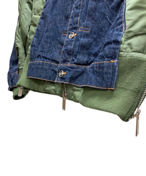 sacai（サカイ）sacai (サカイ) A.P.C. (アーペーセー) EIMI DENIM JACKET カーキ×インディゴ サイズ:XXSの古着・服飾アイテム