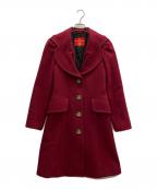 Vivienne Westwood RED LABELヴィヴィアンウエストウッドレッドレーベル）の古着「オーブボタン丸襟ウールロングコート」｜レッド