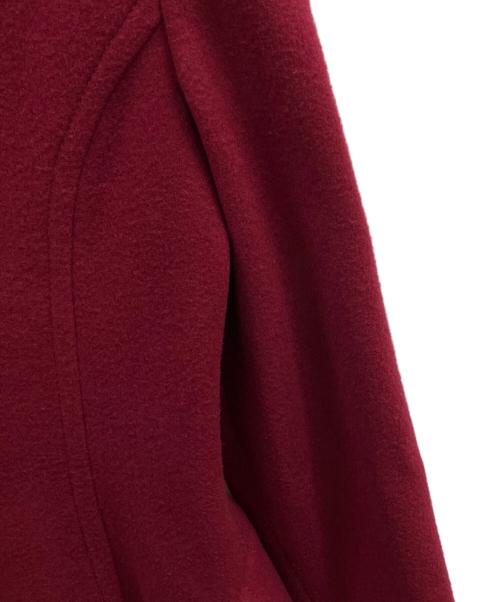 Vivienne Westwood RED LABEL（ヴィヴィアンウエストウッドレッドレーベル）Vivienne Westwood RED LABEL (ヴィヴィアンウエストウッドレッドレーベル) オーブボタン丸襟ウールロングコート レッド サイズ:2の古着・服飾アイテム