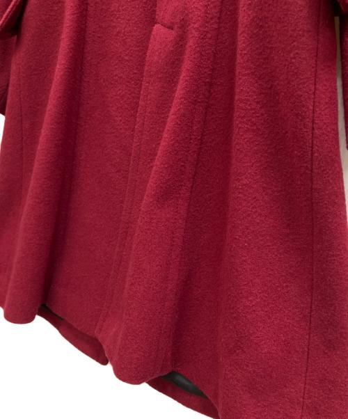 Vivienne Westwood RED LABEL（ヴィヴィアンウエストウッドレッドレーベル）Vivienne Westwood RED LABEL (ヴィヴィアンウエストウッドレッドレーベル) オーブボタン丸襟ウールロングコート レッド サイズ:2の古着・服飾アイテム