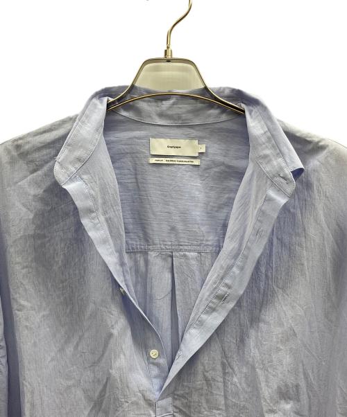 Graphpaper（グラフペーパー）Graphpaper (グラフペーパー) Seersucker Pullover Shirt ブルー サイズ:1の古着・服飾アイテム