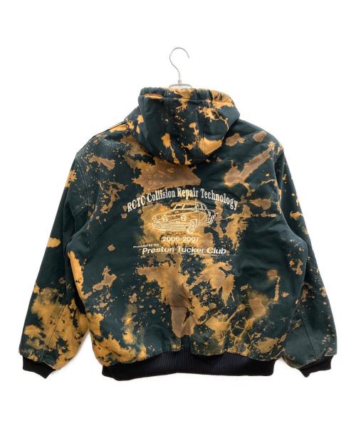 CarHartt（カーハート）CarHartt (カーハート) ブリーチ加工アクティブジャケット ブラック×ベージュ サイズ:XLの古着・服飾アイテム