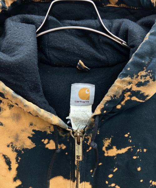 CarHartt（カーハート）CarHartt (カーハート) ブリーチ加工アクティブジャケット ブラック×ベージュ サイズ:XLの古着・服飾アイテム