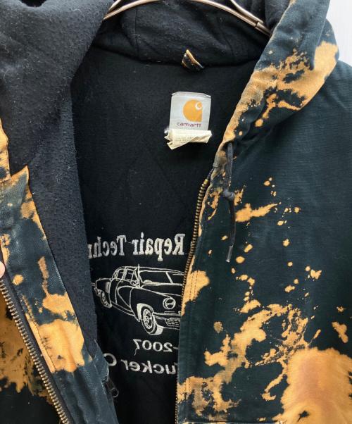 CarHartt（カーハート）CarHartt (カーハート) ブリーチ加工アクティブジャケット ブラック×ベージュ サイズ:XLの古着・服飾アイテム