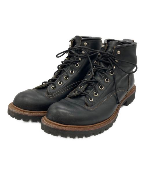 RED WING（レッドウィング）RED WING (レッドウィング) ラインマンブーツ ブラック サイズ:SIZE US8 1/2 Dの古着・服飾アイテム