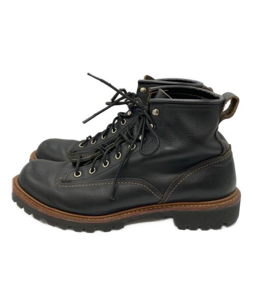 RED WING（レッドウィング）RED WING (レッドウィング) ラインマンブーツ ブラック サイズ:SIZE US8 1/2 Dの古着・服飾アイテム