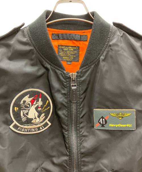AVIREX（アヴィレックス）AVIREX (アヴィレックス) L-2B ブラックエース-フライトジャケット ブラック サイズ:Lの古着・服飾アイテム