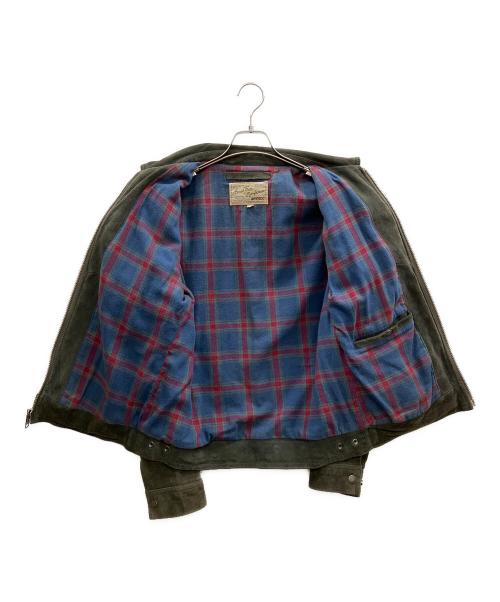 AVIREX（アヴィレックス）AVIREX (アヴィレックス) パッチスエードレザージャケット グレー サイズ:Lの古着・服飾アイテム