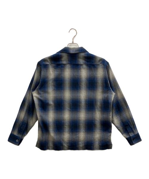 Schott（ショット）Schott (ショット) OMBRE CHECK FLANNEL SHIRT ブルー サイズ:Mの古着・服飾アイテム