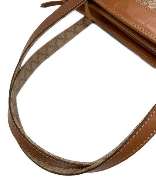 CELINE（セリーヌ）CELINE (セリーヌ) マカダム柄レザー×PVCトートバッグ ブラウン×ベージュの古着・服飾アイテム