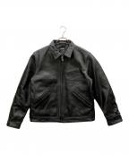）の古着「LEATHER TRACKER JACKET」｜ブラック