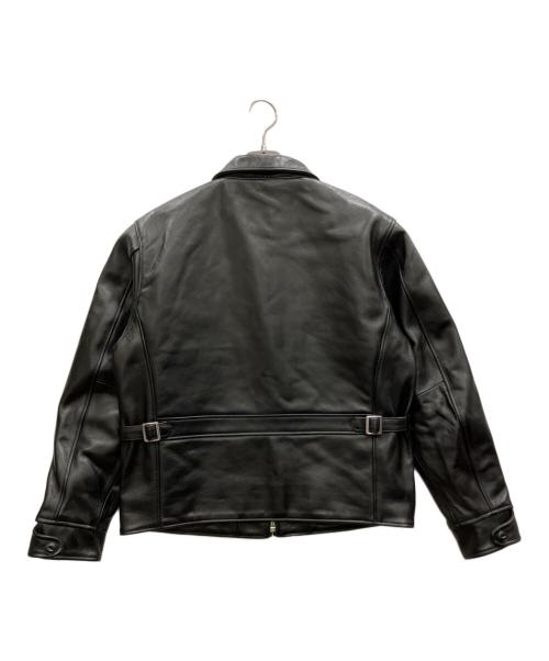 Schott（ショット）Schott (ショット) LEATHER TRACKER JACKET ブラック サイズ:Lの古着・服飾アイテム