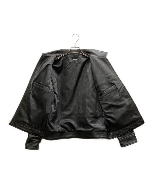 Schott（ショット）Schott (ショット) LEATHER TRACKER JACKET ブラック サイズ:Lの古着・服飾アイテム