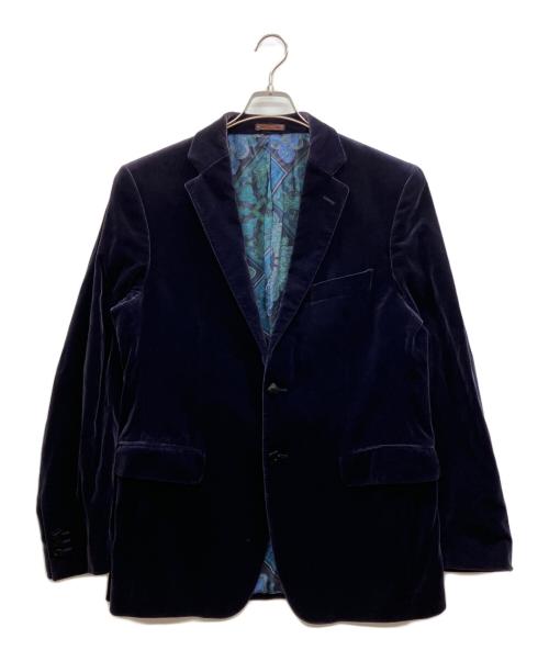 ETRO（エトロ）ETRO (エトロ) 裏総柄ベロアジャケット パープル サイズ:52の古着・服飾アイテム