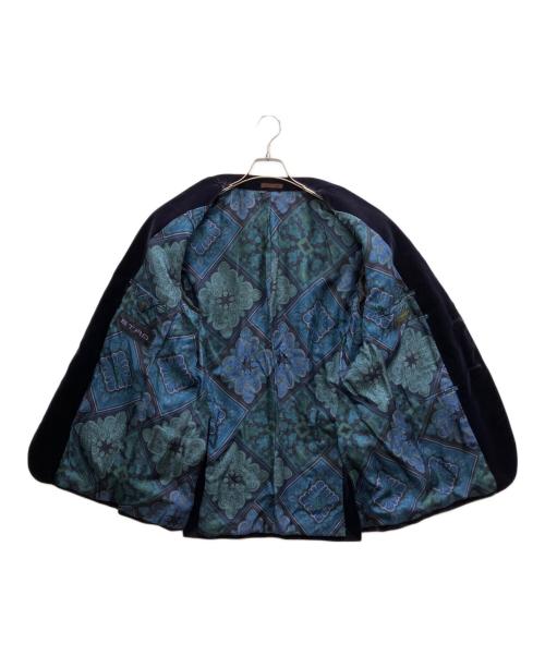 ETRO（エトロ）ETRO (エトロ) 裏総柄ベロアジャケット パープル サイズ:52の古着・服飾アイテム