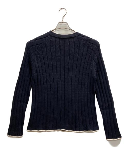 HERMES（エルメス）HERMES (エルメス) コットンカシミヤVネックニット ネイビー サイズ:Lの古着・服飾アイテム
