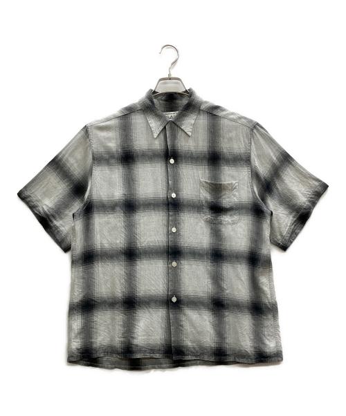 WACKO MARIA（ワコマリア）WACKO MARIA (ワコマリア) OMBRE CHECK OPEN COLLOR SHIRTS ブラック×グレー サイズ:Mの古着・服飾アイテム